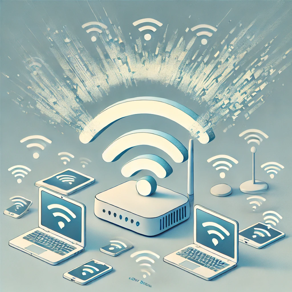 Illustration showing poor Wi-Fi signal in UK homes with thick walls and dead zones